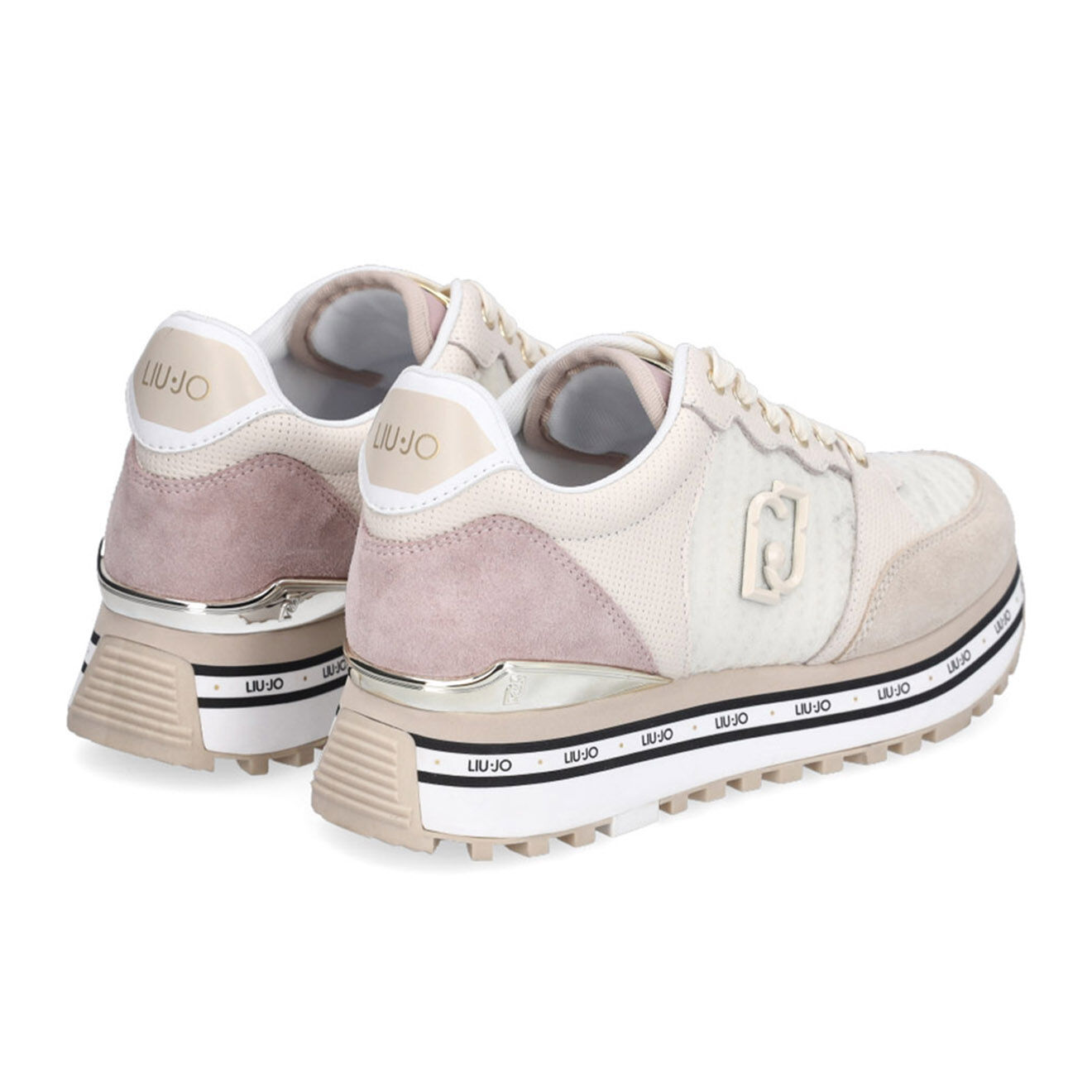 Liu-Jo Sneakers en Cuir Riga beige/écru