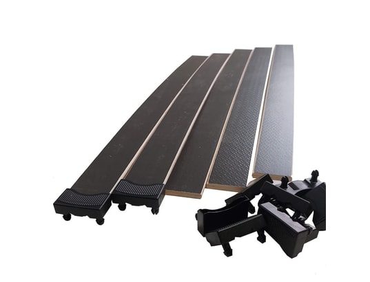 EBAC - 5 lattes grises + embouts - 680x48x8 mm - pour sommier / bz...