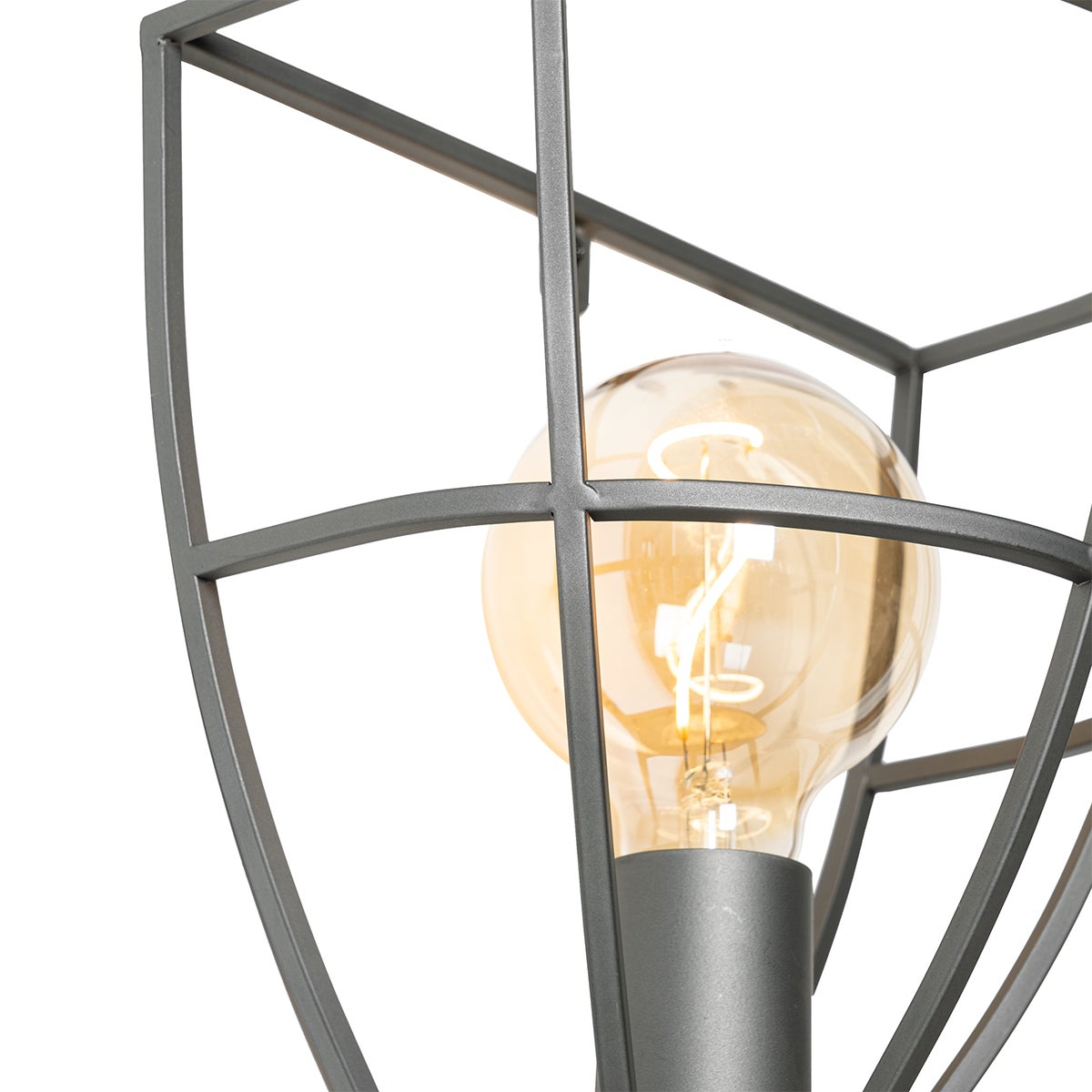 Industriële wandlamp, donkergrijs, met schakelaar - Arthur