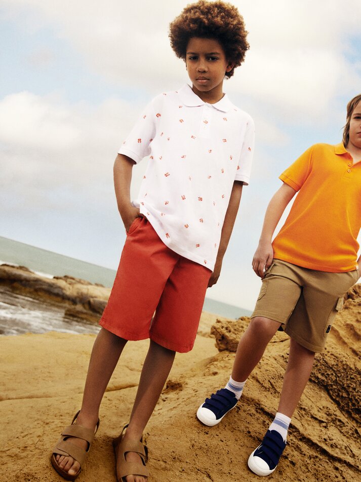 Bermuda chino stretch - Vermelho lavado