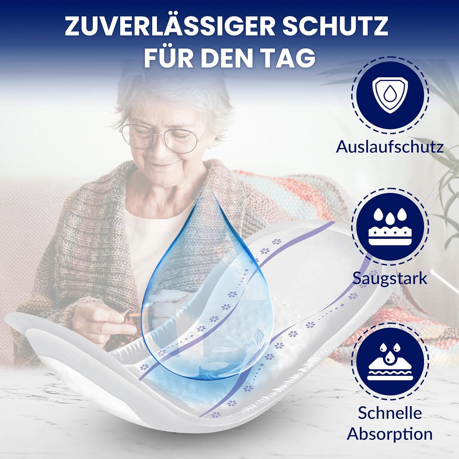 KERA® Lady Maxi Inkontinenzeinlagen für Damen diskrete Hygieneeinlagen für den Tag