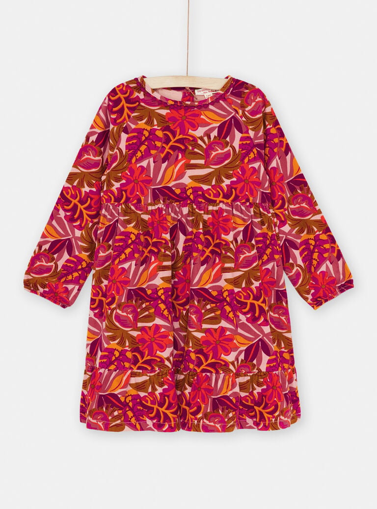 Robe rose à imprimé fleuri