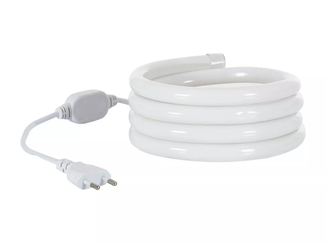 Néon LED Flexible 360º Rond Dimmable 120LED/m 220V AC Rouge IP67 sur Mesure Coupe tous les 100cm 15 m