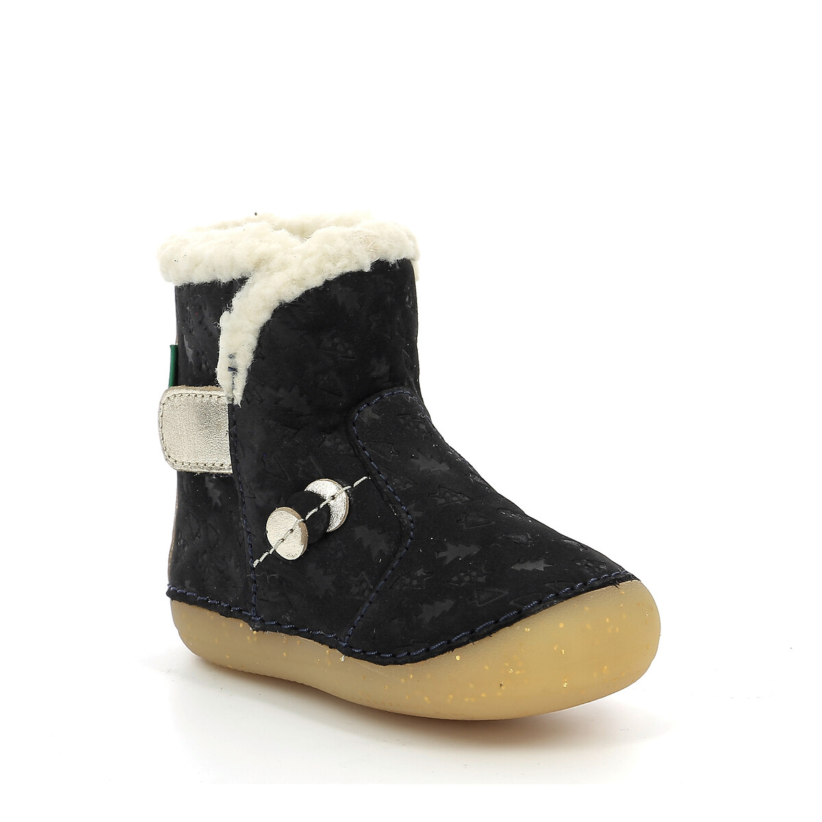 KICKERS<br>Botas de couro forradas So Windy, sola flexível