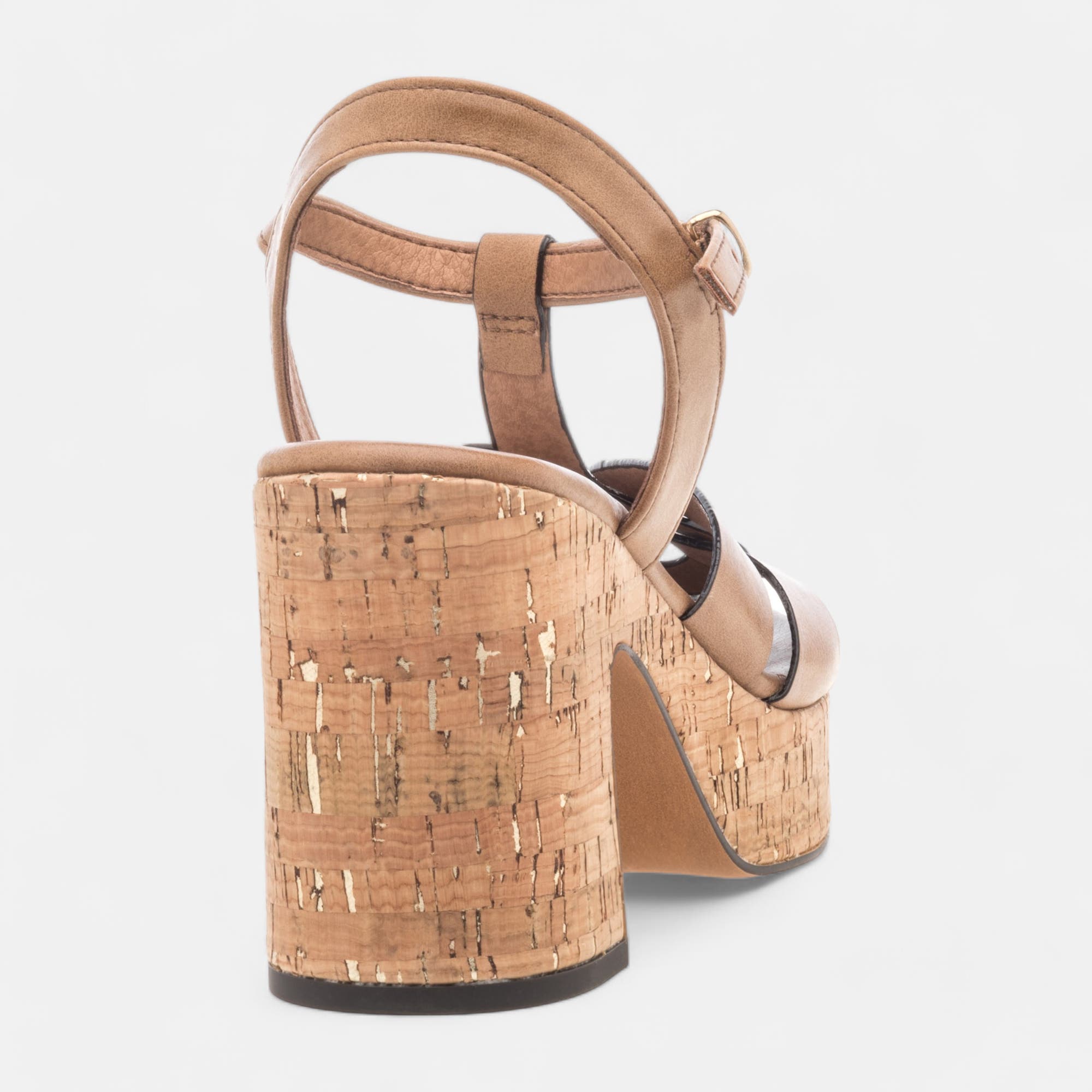 Nu-pieds à talon Femme cognac
