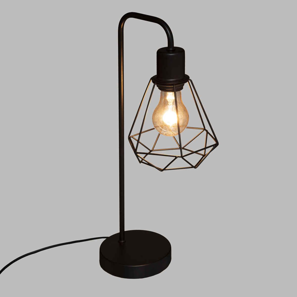 LAMPE DROITE FLAVE NOIR H.46CM