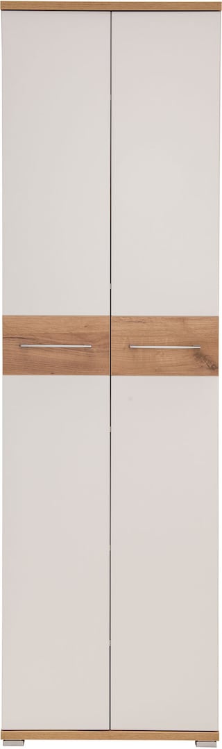 Garderobenschrank THEO Weiß/ Navarra Eiche NB