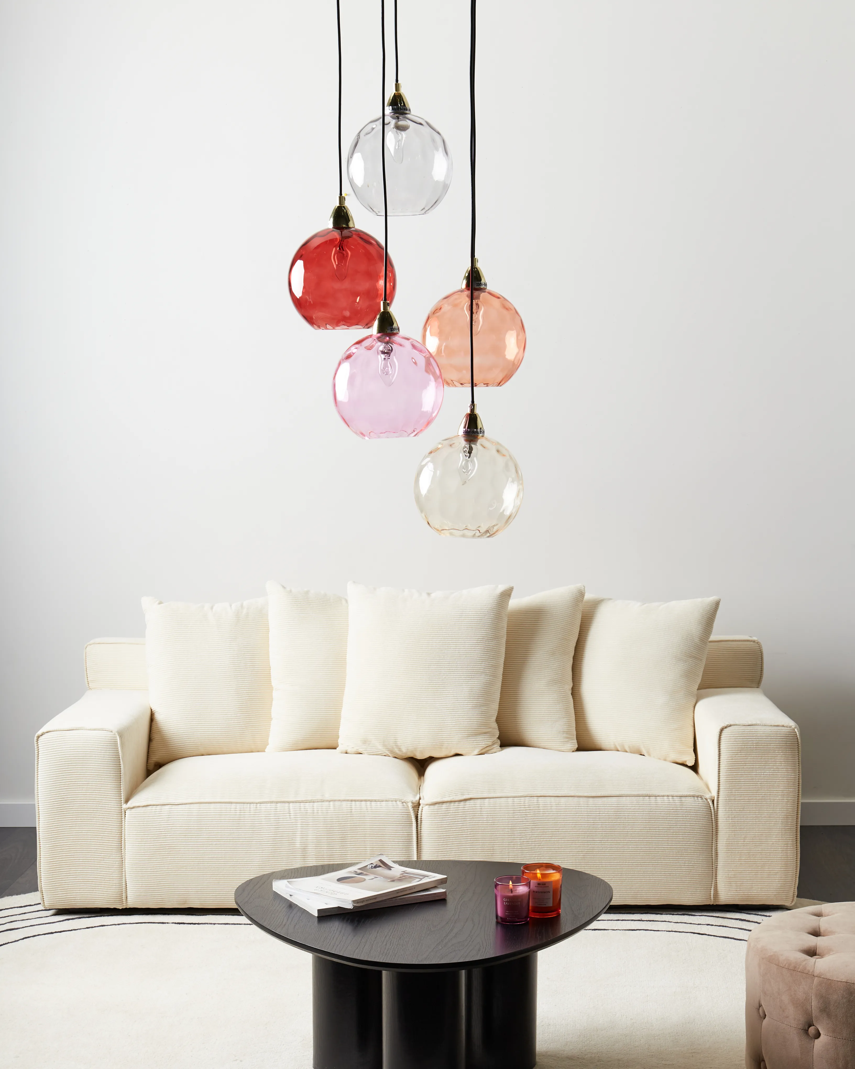 Hanglamp PABELLON Glas Rood