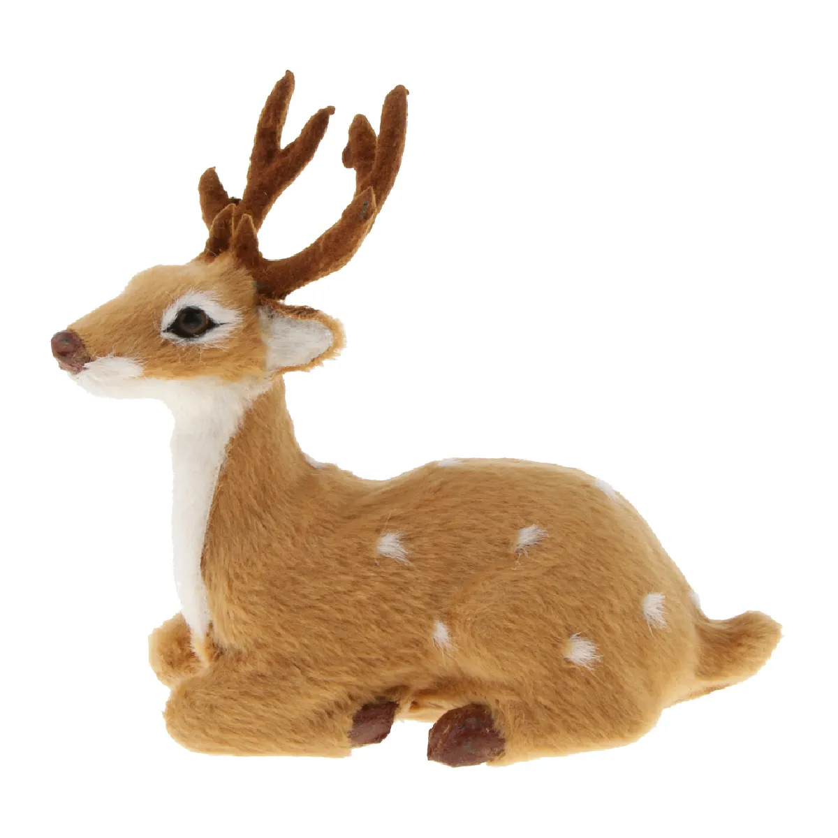 Figurine Cerf Noël - Gris - 12x5,5x11,5 cm