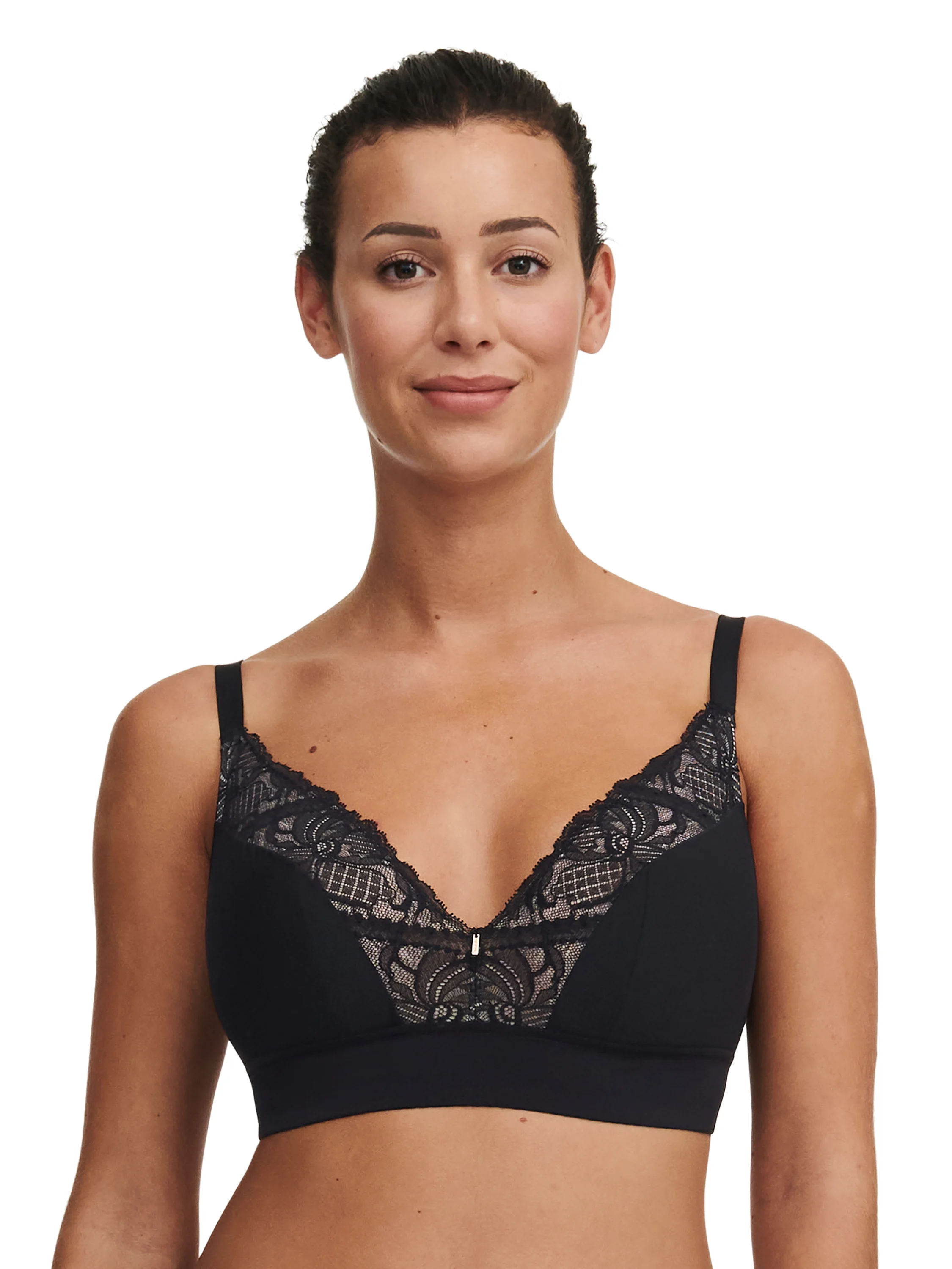 ORANGERIE DREAM - Soutien-gorge sans armature maintien avec dentelle de leavers | Noir