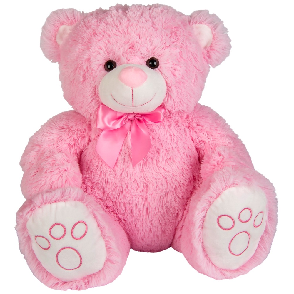 43 cm großer sitzender Teddybär – Rosa