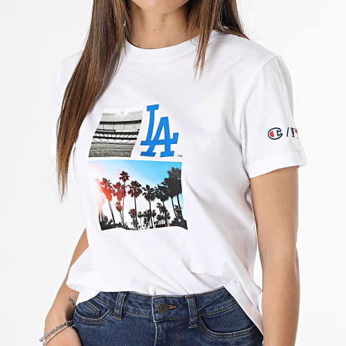 Tee Shirt Femme 116469 Los Angeles Dodgers Blanc