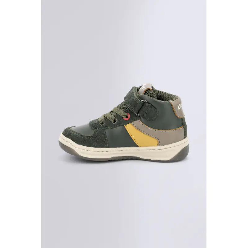 KICKALIEN KAKI JAUNE TAUPE SNEAKERS HAUTES Synthétique Garçon