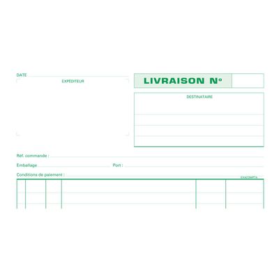 Exacompta - Manifold Carnet de livraisons - 50 dupli - A4