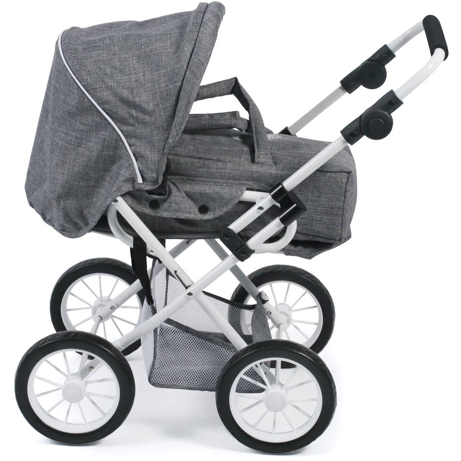 BAYER CHIC 2000 Kombi-Puppenwagen LENI, Jeans grey