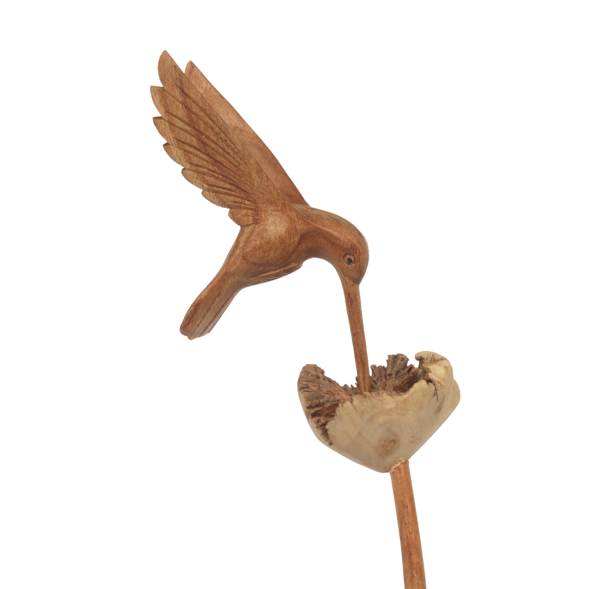 Holzskulptur 'Kolibris', natur, B 20-30 cm, H 20-30 cm, T 12 cm von fischer's lagerhaus