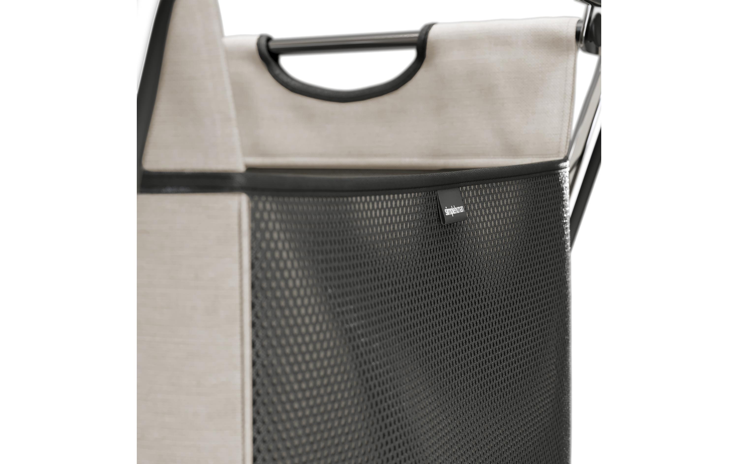 Wäschekorb mit x-Rahmen 150 l, Beige<br>Wäschesammler