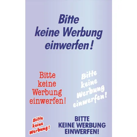 Avery Zweckform 3758, Keine Werbung Etiketten, Schriftzug 