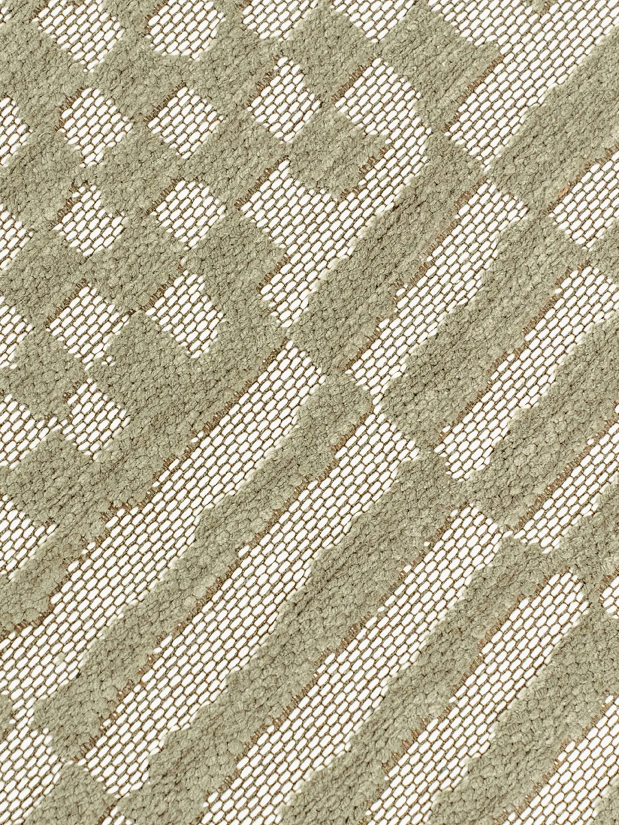 Rond jacquard in- & outdoor vloerkleed Berber, wasbaar