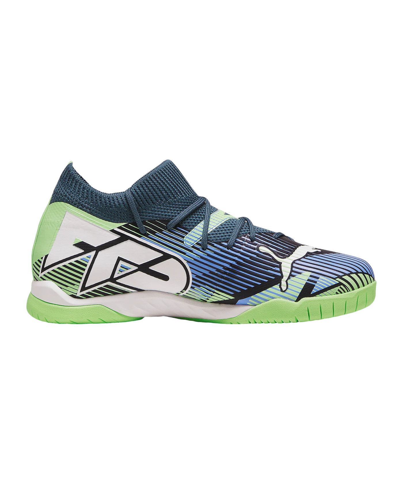 PUMA FUTURE 7 Match + Mid IN Lights Out Jr Kids Grau Weiss F03