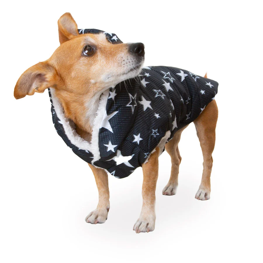 Capa de chuva Outech Star com forro de sherpa para cães
