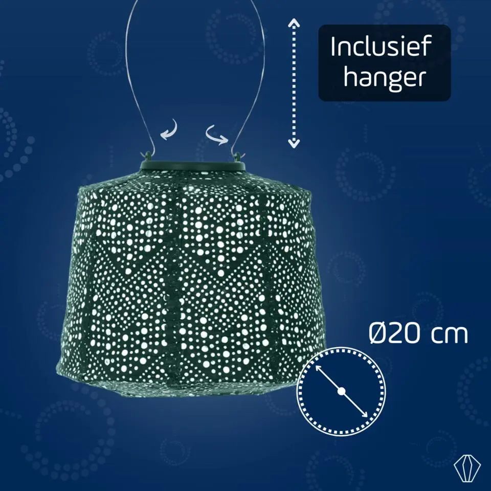 LUMIZ Solar Lampion Verso Lamp - 20 cm - Groen