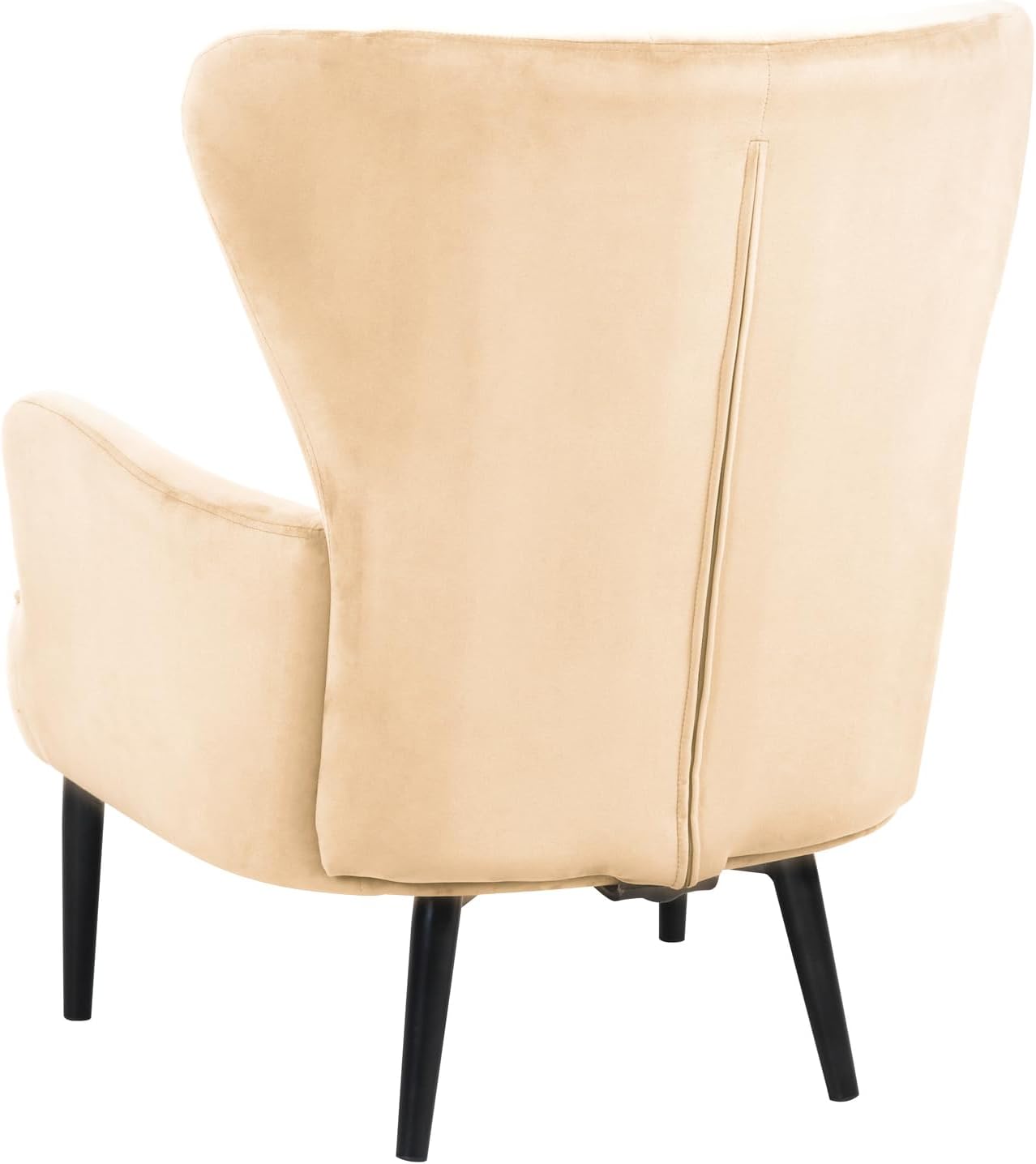 SVITA Arthur Sessel Relaxsessel Ohrensessel Modern Gepolstert Samt Hellbraun