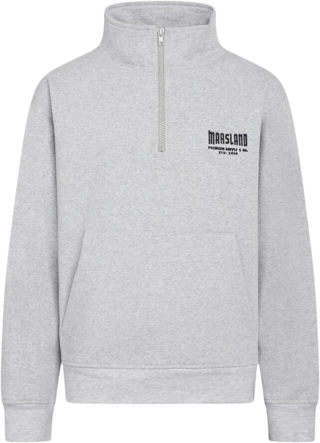 Grunt GRNor Half Zip Sweat Snow melange