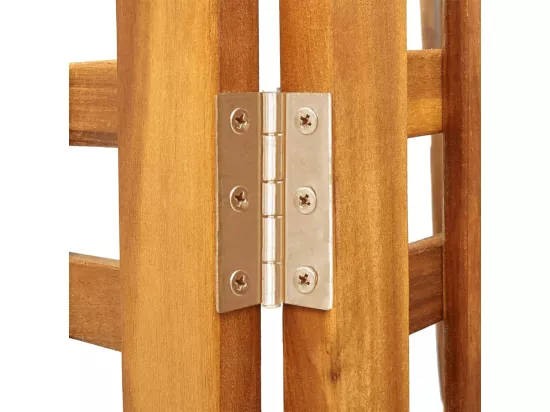 Cloison de séparation 4 panneaux 162x2x180 cm Bois d'acacia