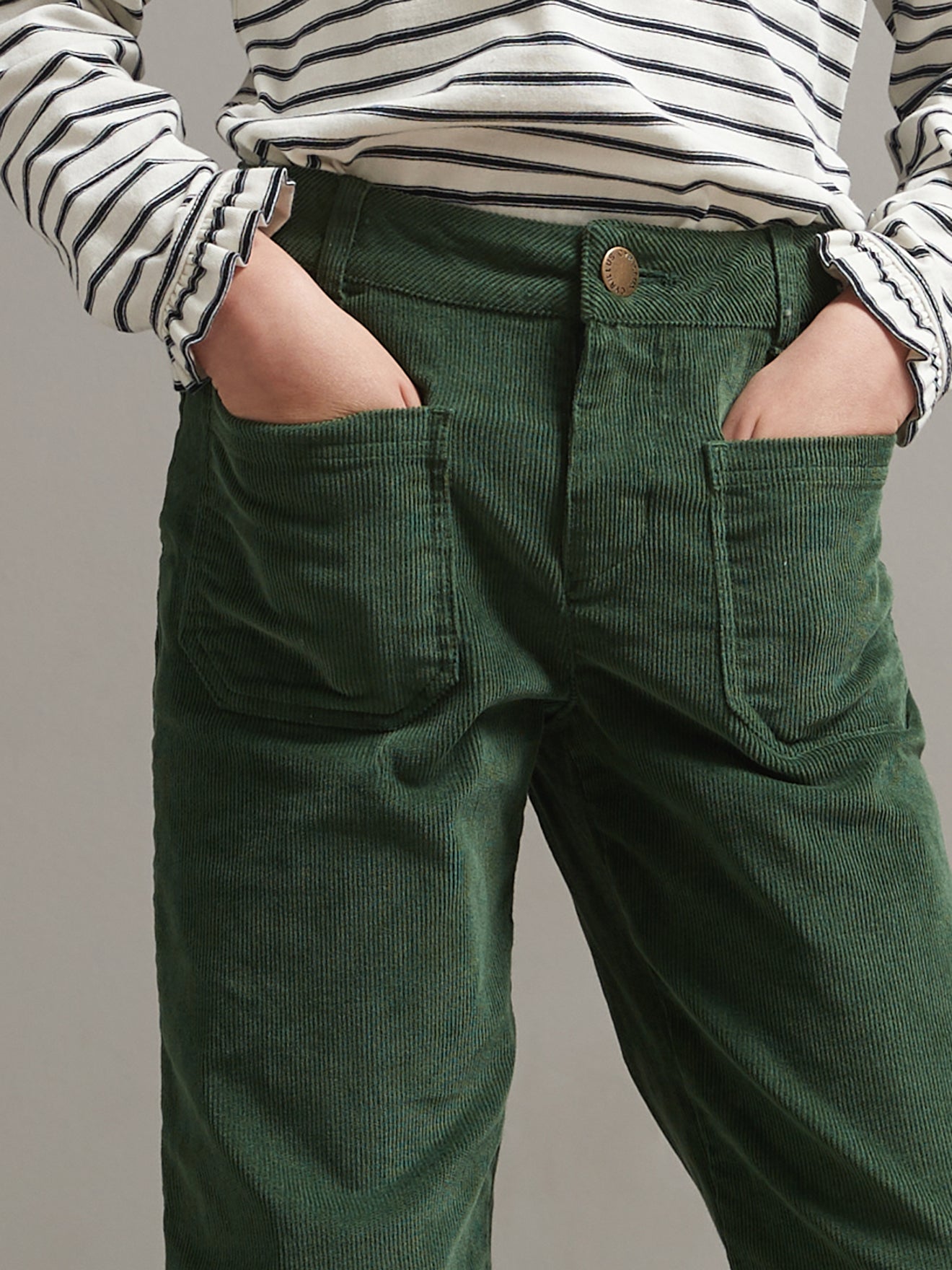 Pantalon large Fille en velours