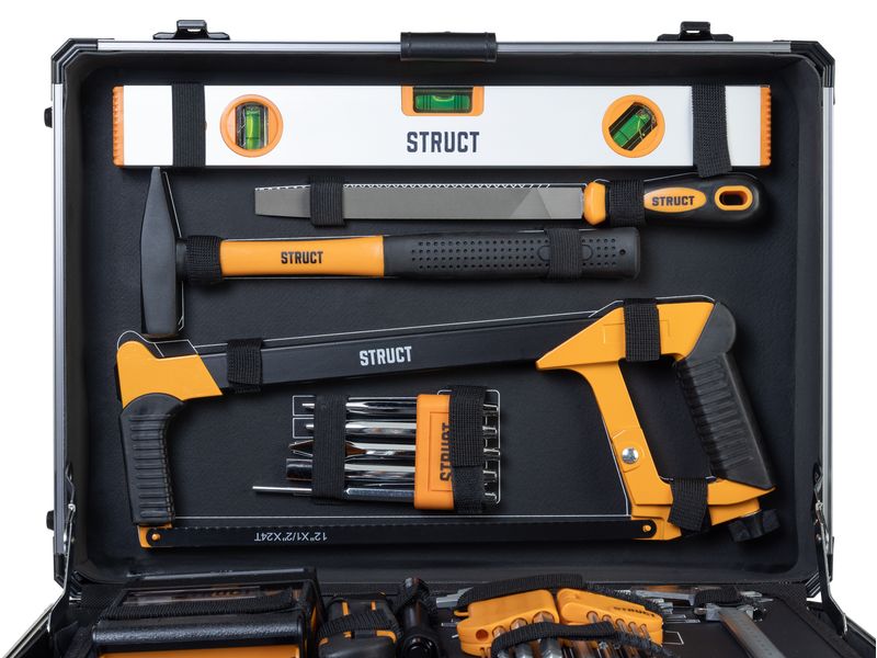 STRUCT Werkzeugkoffer 152-teilig Handlicher Trolley mit Teleskopgriff