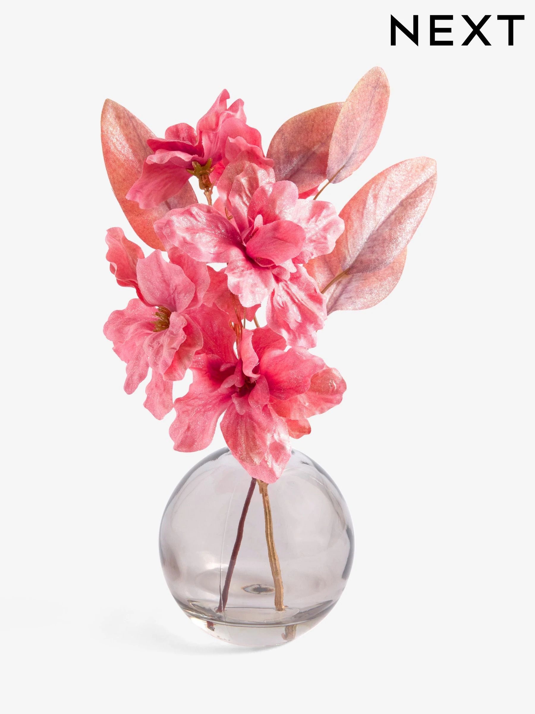 Artificial Azalea In Glass Vase