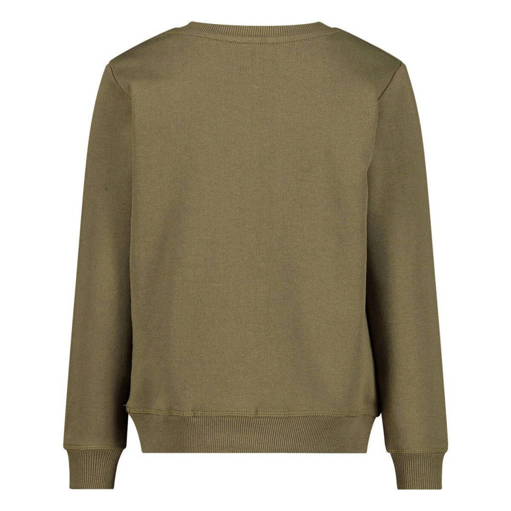 ESPRIT sweater met logo kaki groen