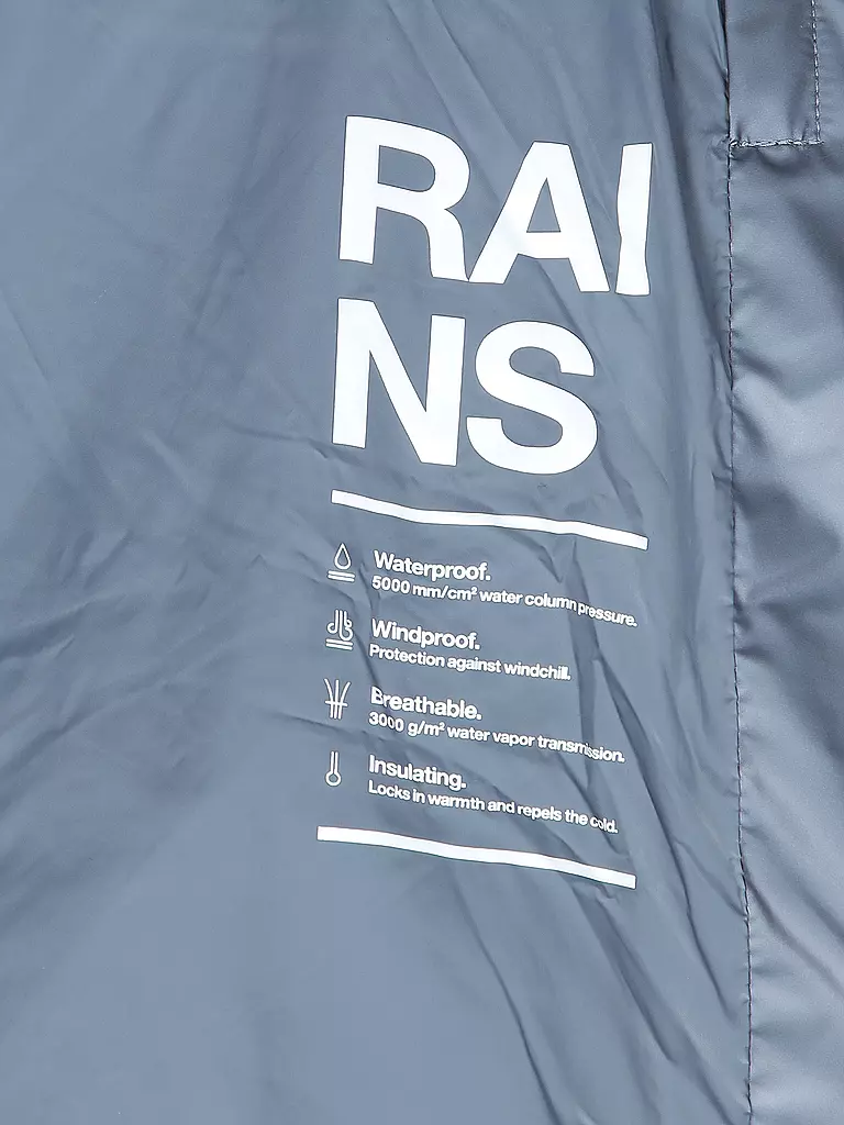 RAINS Steppmantel ALTA LONGER PUFFER JACKET grau