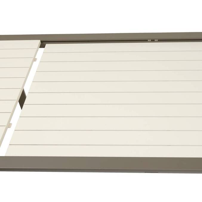 Table de jardin extensible rectangulaire LUZANE Argile / Café