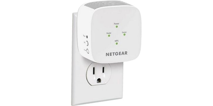 Netgear WLAN-Mesh-Repeater EX6110 Dual-Band WiFi Range Extender, 1,2 Gbps, Wandstecker, interne Antenne