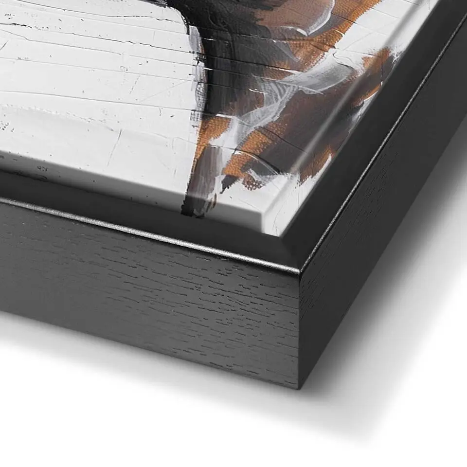 Art Frame Vrouw met goudkleurig detail - 118x70cm - Zwart-Wit