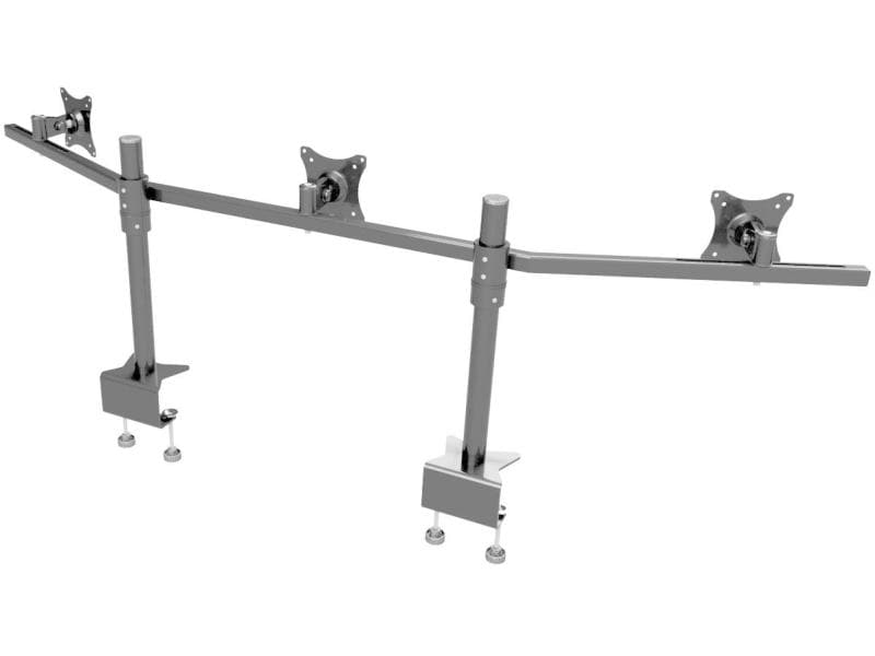 Edbak Tischhalterung SV11 bis 30 kg – Schwarz Parabolische LCD-Tischhalterung für drei Monitore, 19