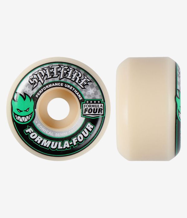 Spitfire Formula Four Conical Rollen (natural green) 56 mm 101A 4er Pack
