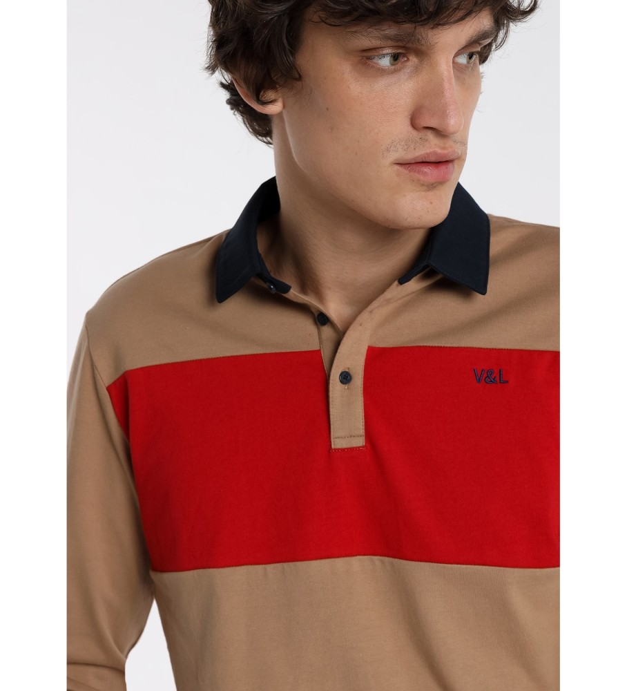 Victorio & Lucchino, Polo de manga comprida V&L 131663 Marrom