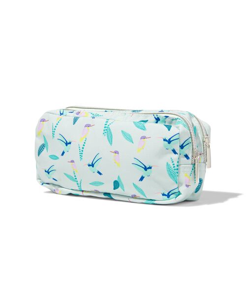 trousse avec double zip oiseaux