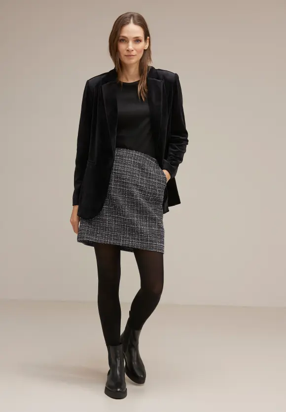 Bouclé Minirock - Black