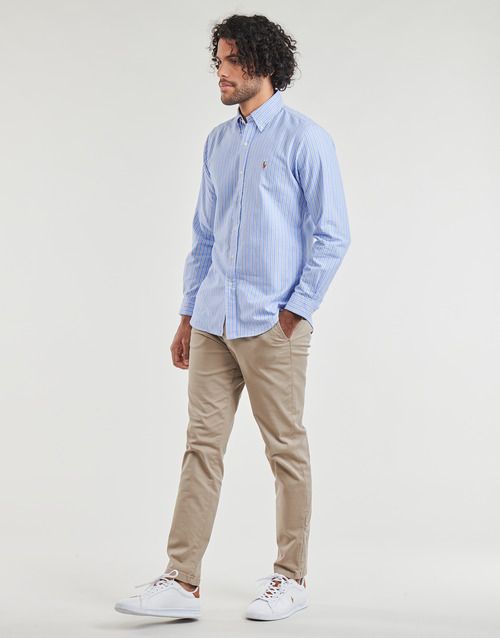 Polo Ralph Lauren - CHEMISE COUPE DROITE EN OXFORD Azul / Blanco / Azul / Blanco / Multiple