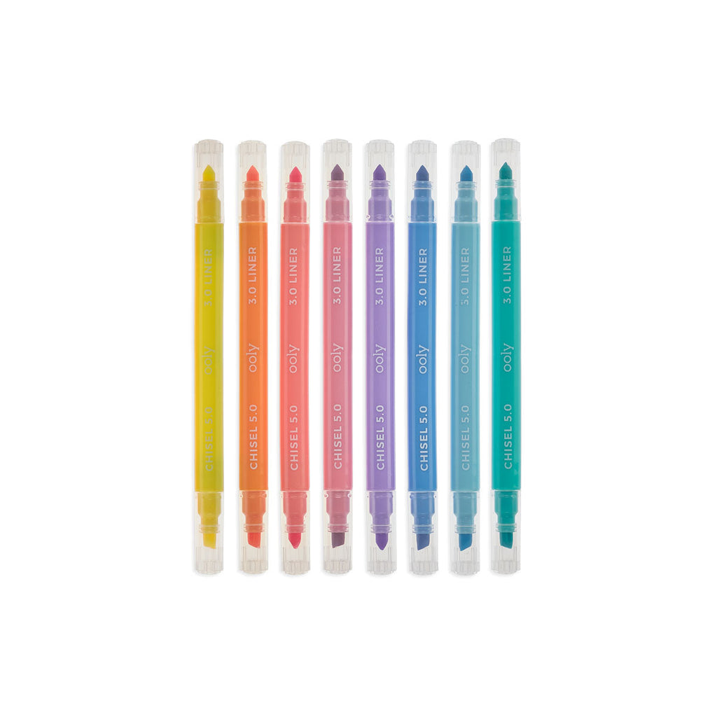 Conjunto 9 Sublinhadores Pastel 2 Pontas
