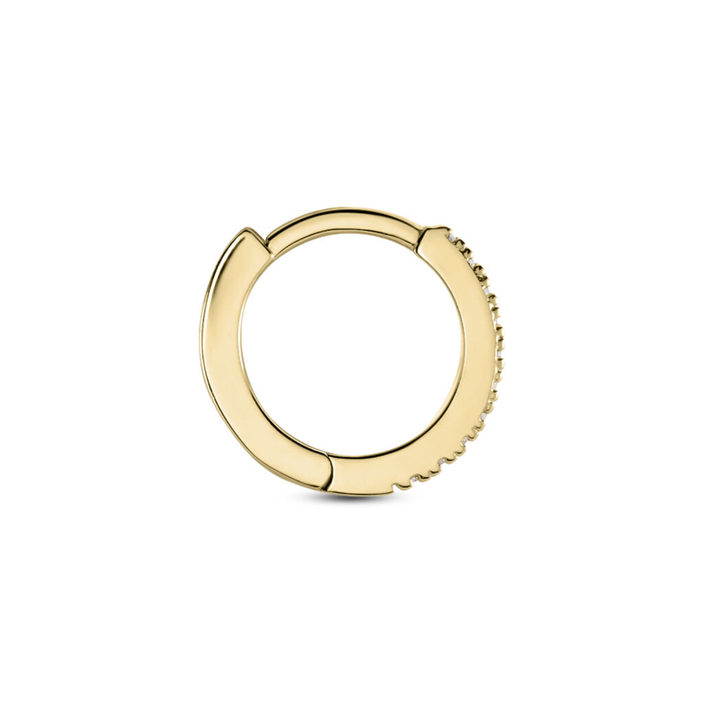Créole Unitaire Kalinda Plaqué Or Jaune Oxyde De Zirconium