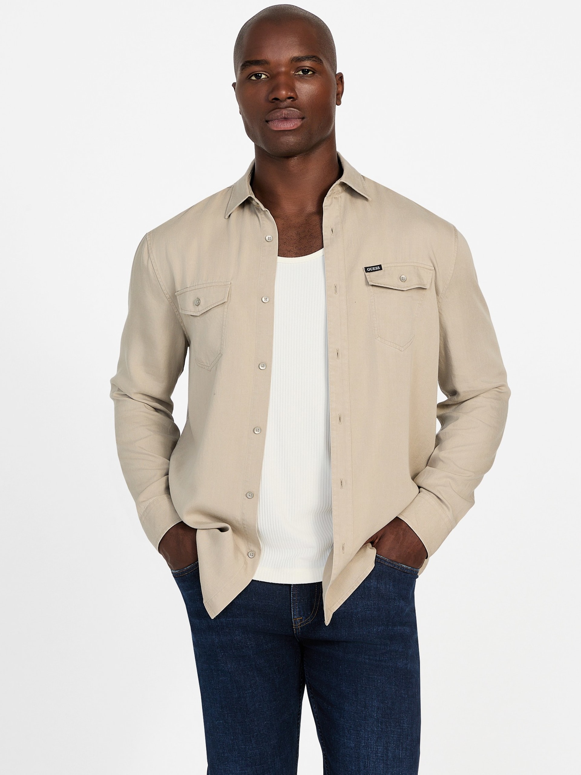 Camisa de sarja lavada