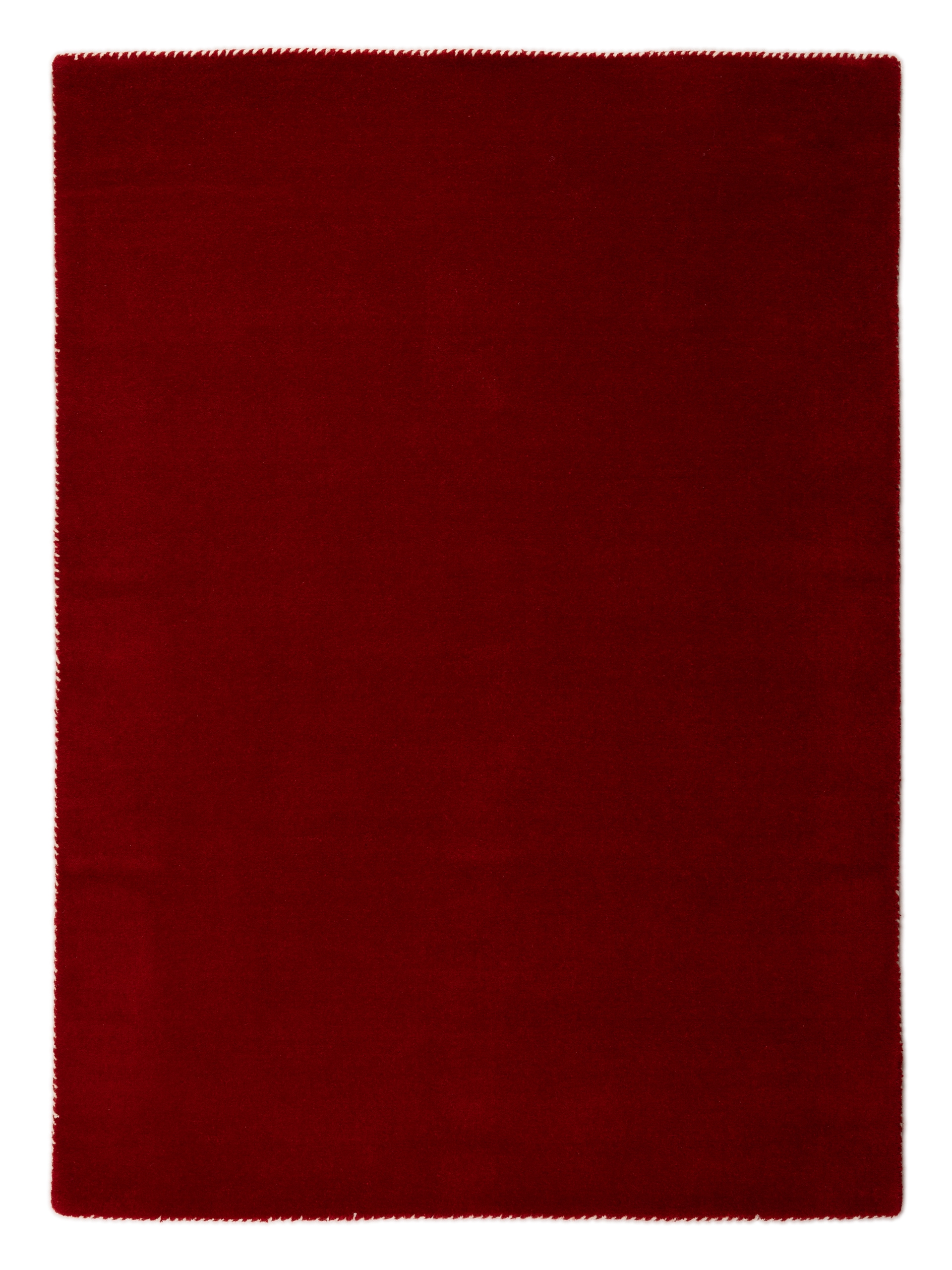 carpetfine Wollteppich »Gabbeh Lola Uni« rechteckig 14 mm Höhe mit natürlichem Pflanzenmaterial von Hand gewebt, auch in Rund