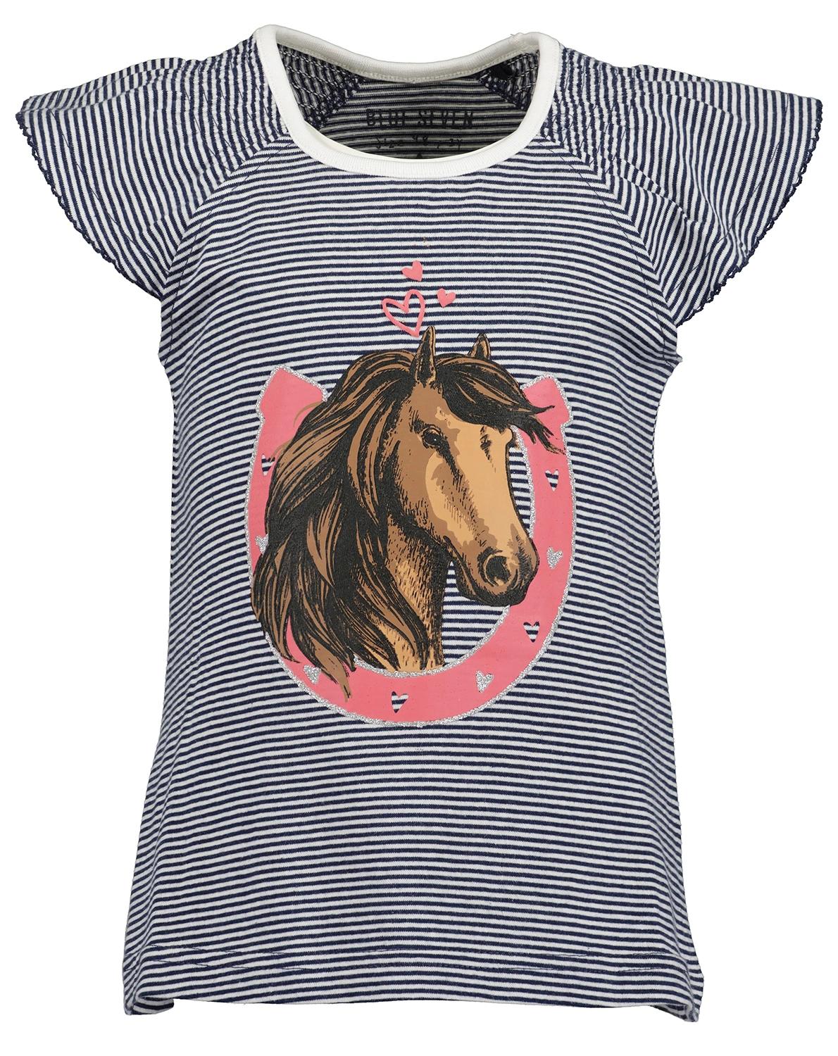 Tunika HORSE mit Capri-Leggings in blau/gestreift