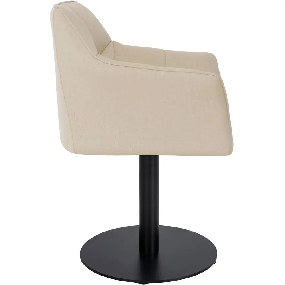 CLP Lounger Damaso zwart Frame - Stof - creme