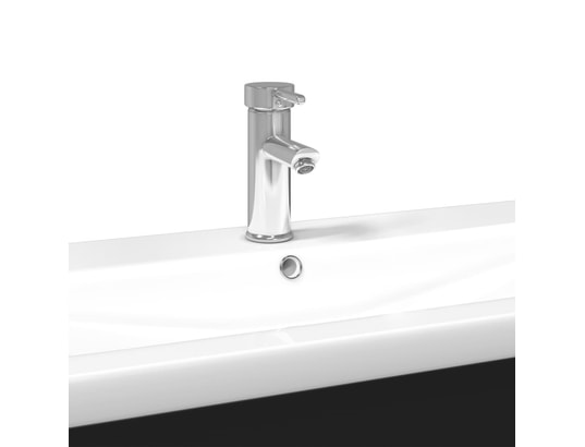 VIDAXL - Armoire lavabo de salle de bain avec bassin intégré noir
